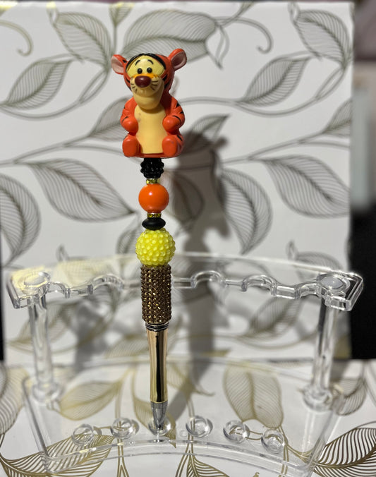 Tiger Winnie The Pooh beaded pen.