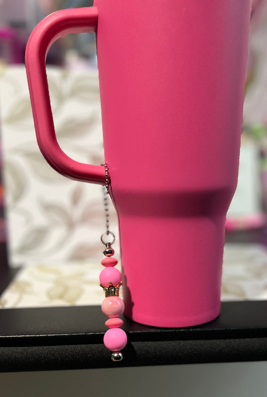 Pink crown- Cup charm.