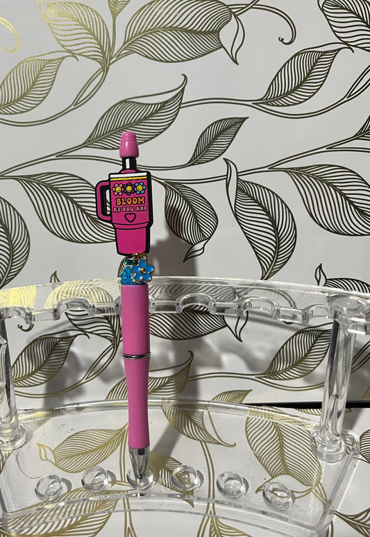Bloom as you are- beaded pen.