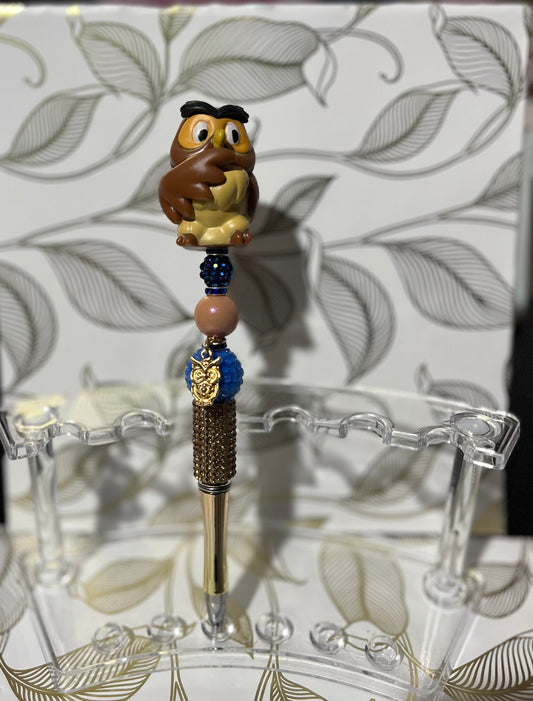 Owl- Winnie The Pooh beaded pen.