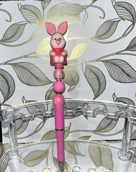 Piglet-Winnie The Pooh beaded pen.